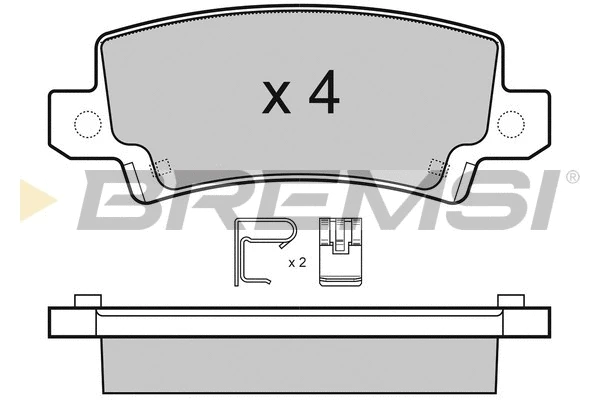 Kit de plaquettes de frein, frein à disque BREMSI BP3070