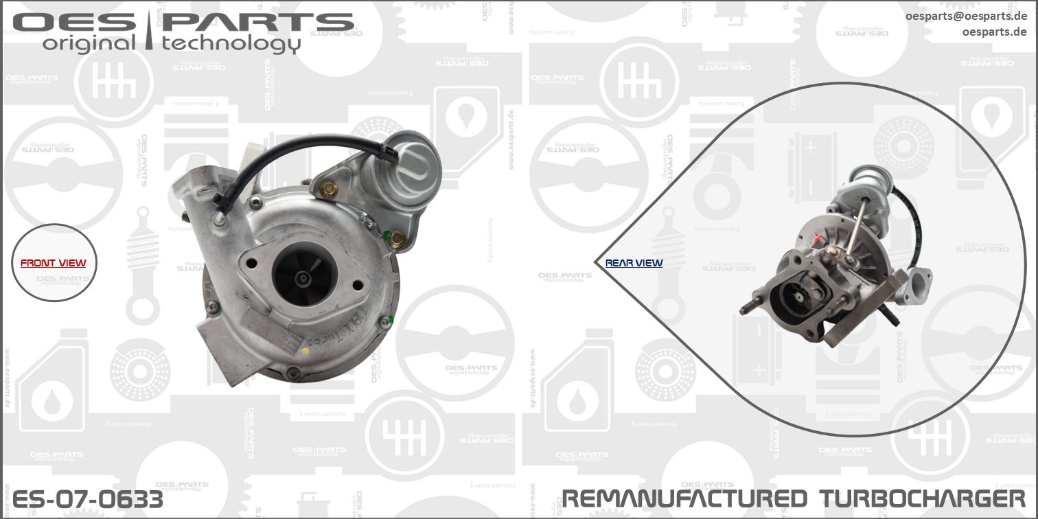 Turbocompresseur, suralimentation OES PARTS ES-07-0633