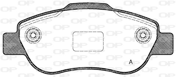 Kit de plaquettes de frein, frein à disque OPEN PARTS BPA1100.00