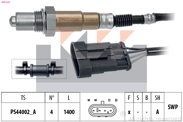 Sonde lambda KW 498 533