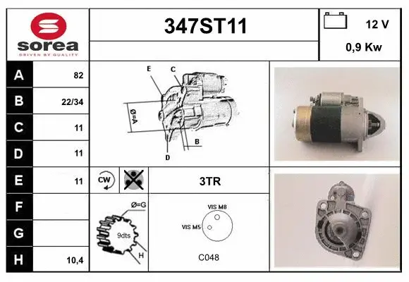 Démarreur STARTCAR 347ST11