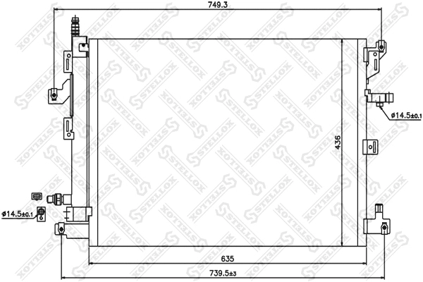 Condenseur, climatisation STELLOX 10-45663-SX