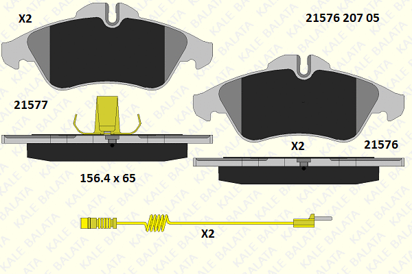 Kit de plaquettes de frein, frein à disque KALE 21576 207 05