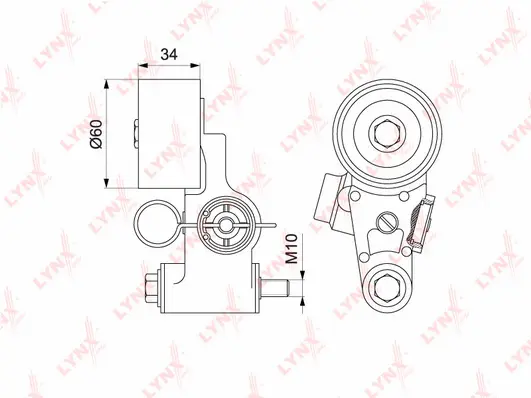 Amortisseur de vibrations, courroie crantée LYNXAUTO PT-1040