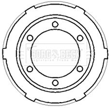Tambour de frein BORG & BECK BBR7187