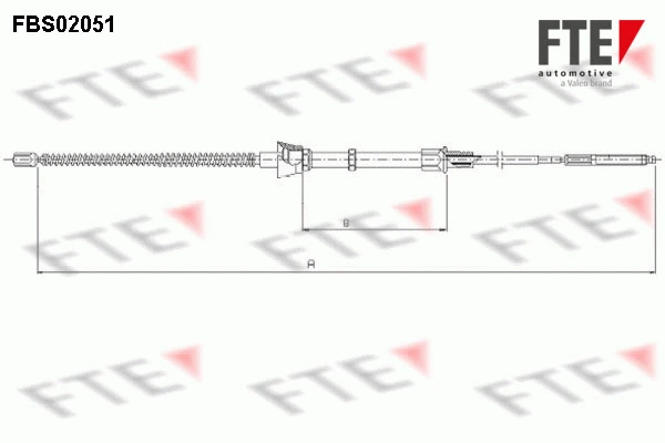 Tirette à câble, frein de stationnement FTE 9250054