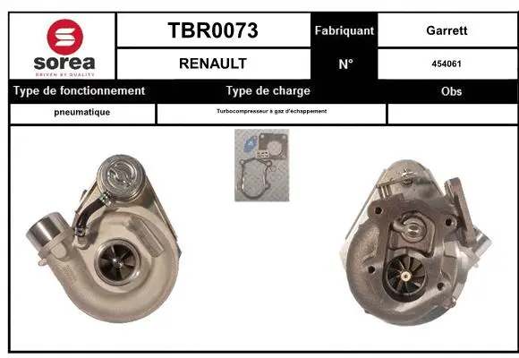 Turbocompresseur, suralimentation EAI TBR0073