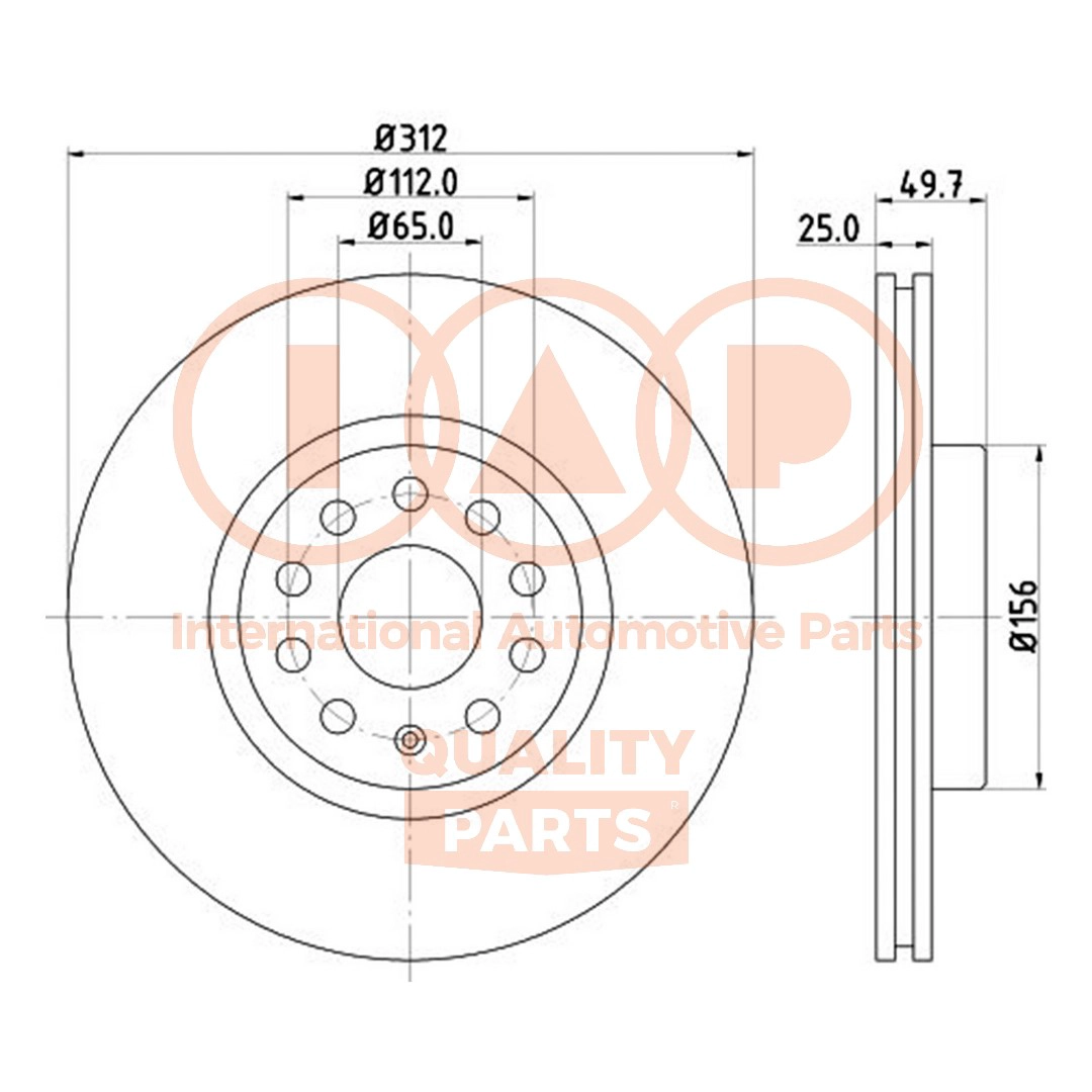 Disque de frein IAP QUALITY PARTS 709-50030