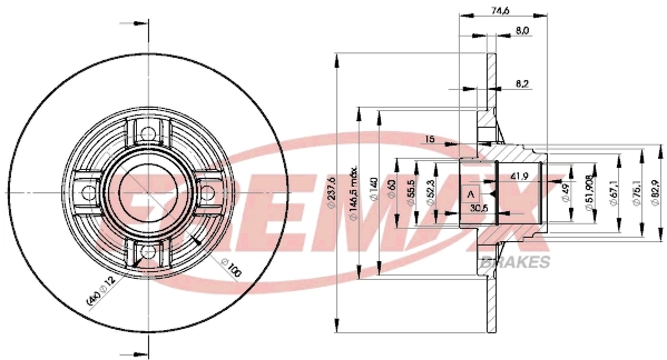 Disque de frein FREMAX BD-8078