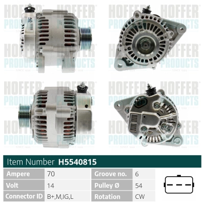 Alternateur HOFFER H5540815