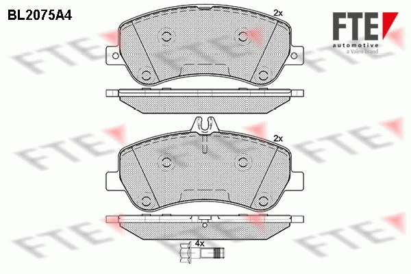 Kit de plaquettes de frein, frein à disque FTE 9010659