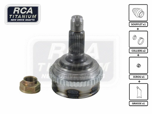 Jeu de joints, arbre de transmission RCA FRANCE RV04A