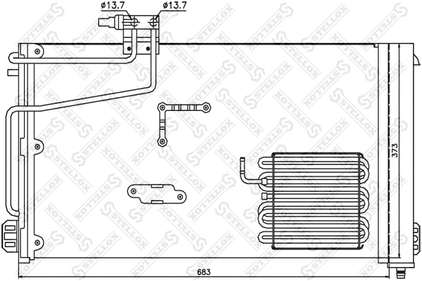 Condenseur, climatisation STELLOX 10-45126-SX