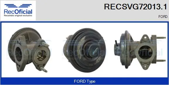 Vanne EGR RECOFICIAL RECSVG72013.1