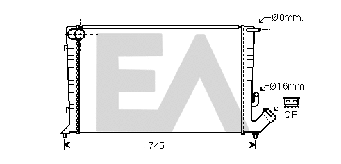Radiateur, refroidissement du moteur EACLIMA 31R10039