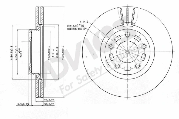 Disque de frein ADVICS-SEA E6F183