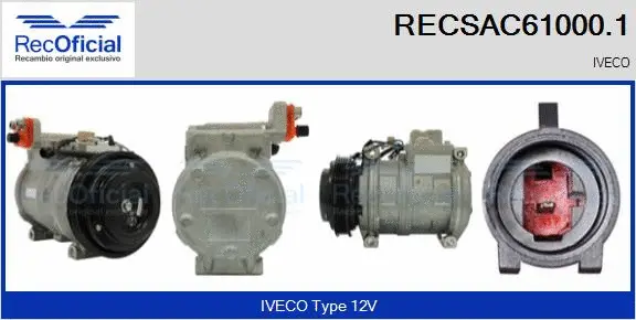 Compresseur, climatisation RECOFICIAL RECSAC61000.1