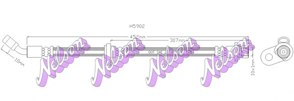 Flexible de frein KAWE H5902