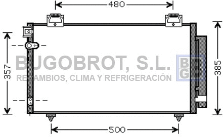 Condenseur, climatisation BUGOBROT 62-TO5392