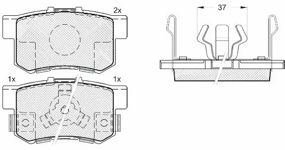 Kit de plaquettes de frein, frein à disque FIT FP1086