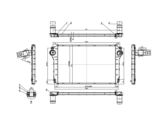 Refroidisseur d'air de suralimentation HART 620 808