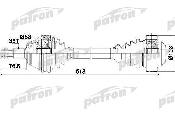 Arbre de transmission PATRON PDS0189
