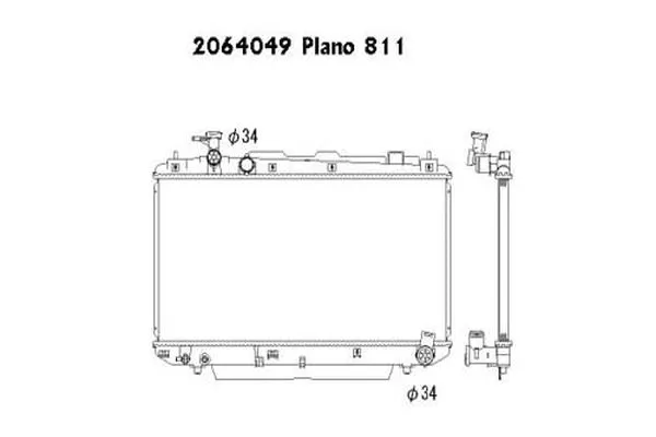 Radiateur, refroidissement du moteur ORDONEZ 2064049