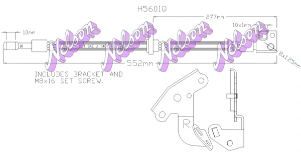 Flexible de frein KAWE H5601Q