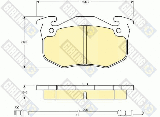Kit de plaquettes de frein, frein à disque GIRLING 6111203