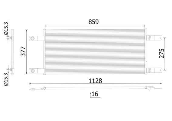 Condenseur, climatisation MAHLE AC 1034 000S