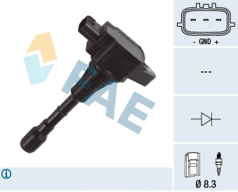 Bobine d'allumage FAE 80372