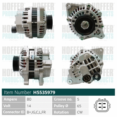 Alternateur HOFFER H5535979