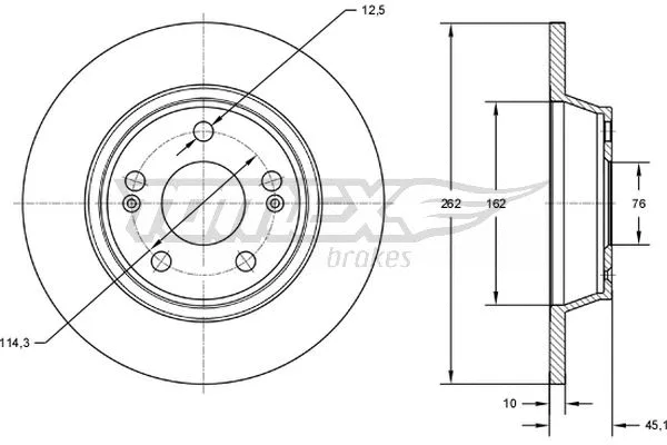 Disque de frein TOMEX Brakes TX 72-58