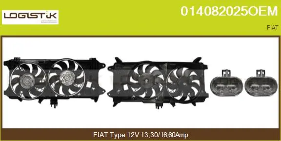 Moteur électrique, ventilateur pour radiateurs LGK 014082025OEM
