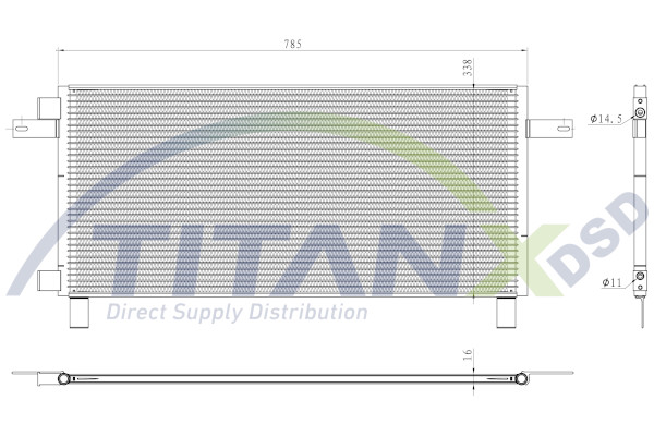 Condenseur, climatisation TitanX CD139003