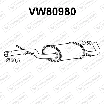 Silencieux central VENEPORTE VW80980
