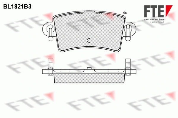 Kit de plaquettes de frein, frein à disque FTE 9010399
