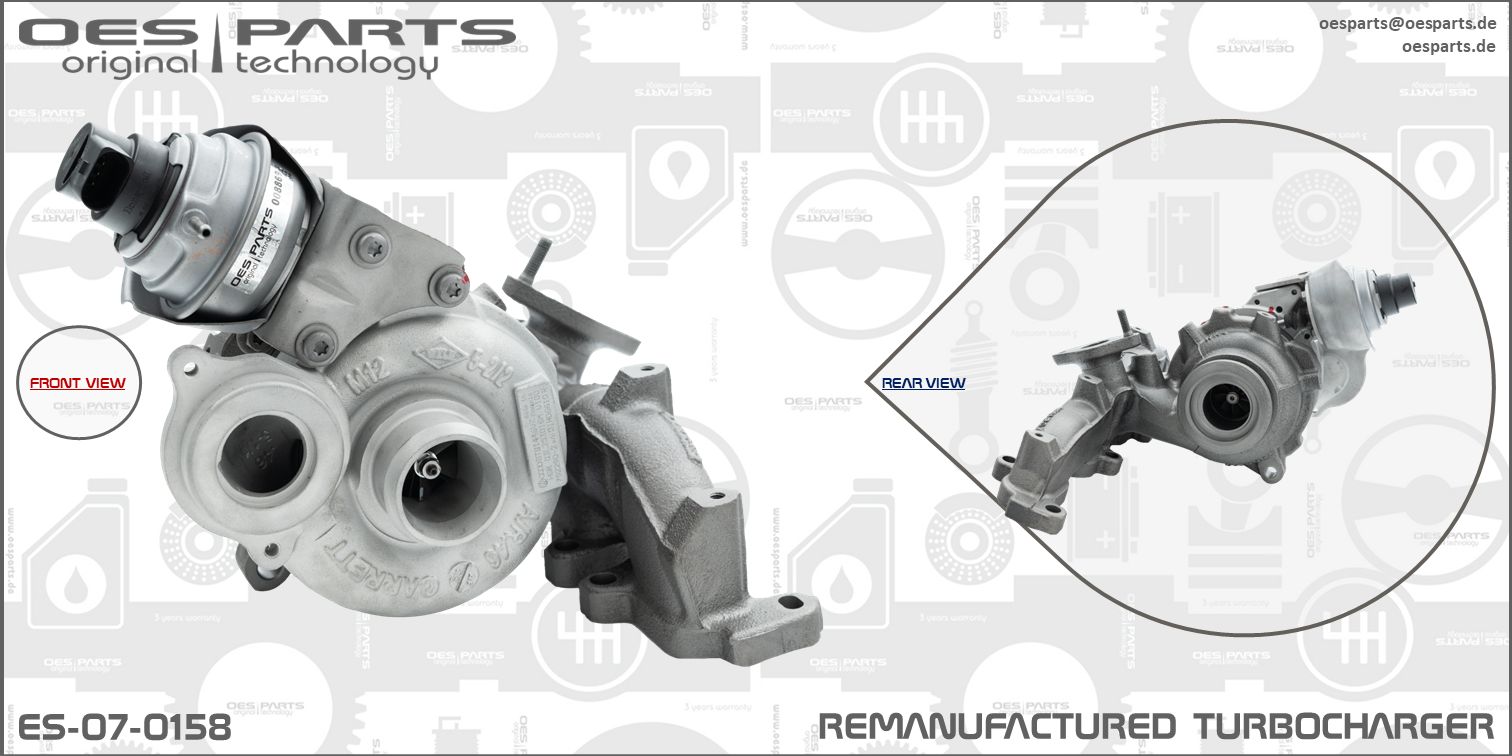 Turbocompresseur, suralimentation OES PARTS ES-07-0158
