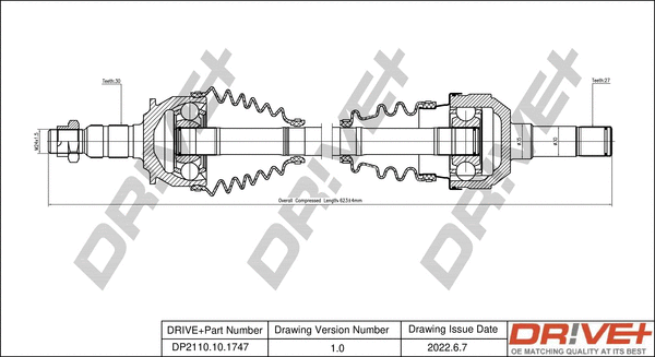 Arbre de transmission Dr!ve+ DP2110.10.1747