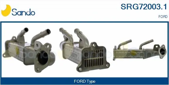 Radiateur, réaspiration des gaz d'échappement SANDO SRG72003.1