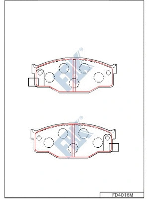 Kit de plaquettes de frein, frein à disque FBK FD4016M