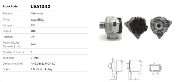 Alternateur LUSA LEA1042