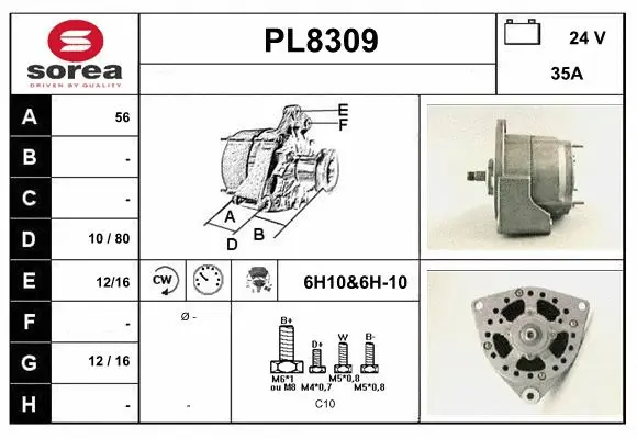 Alternateur SNRA PL8309