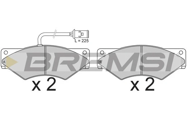 Kit de plaquettes de frein, frein à disque BREMSI BP7253