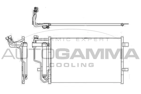 Condenseur, climatisation AUTOGAMMA 105619