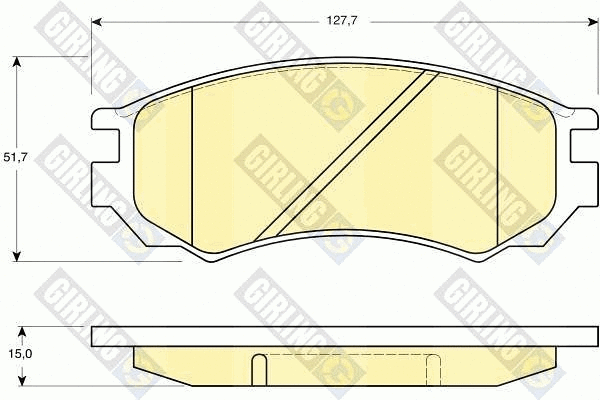 Kit de plaquettes de frein, frein à disque GIRLING 6111419
