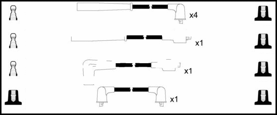 Kit de câbles d'allumage LEMARK HOES478