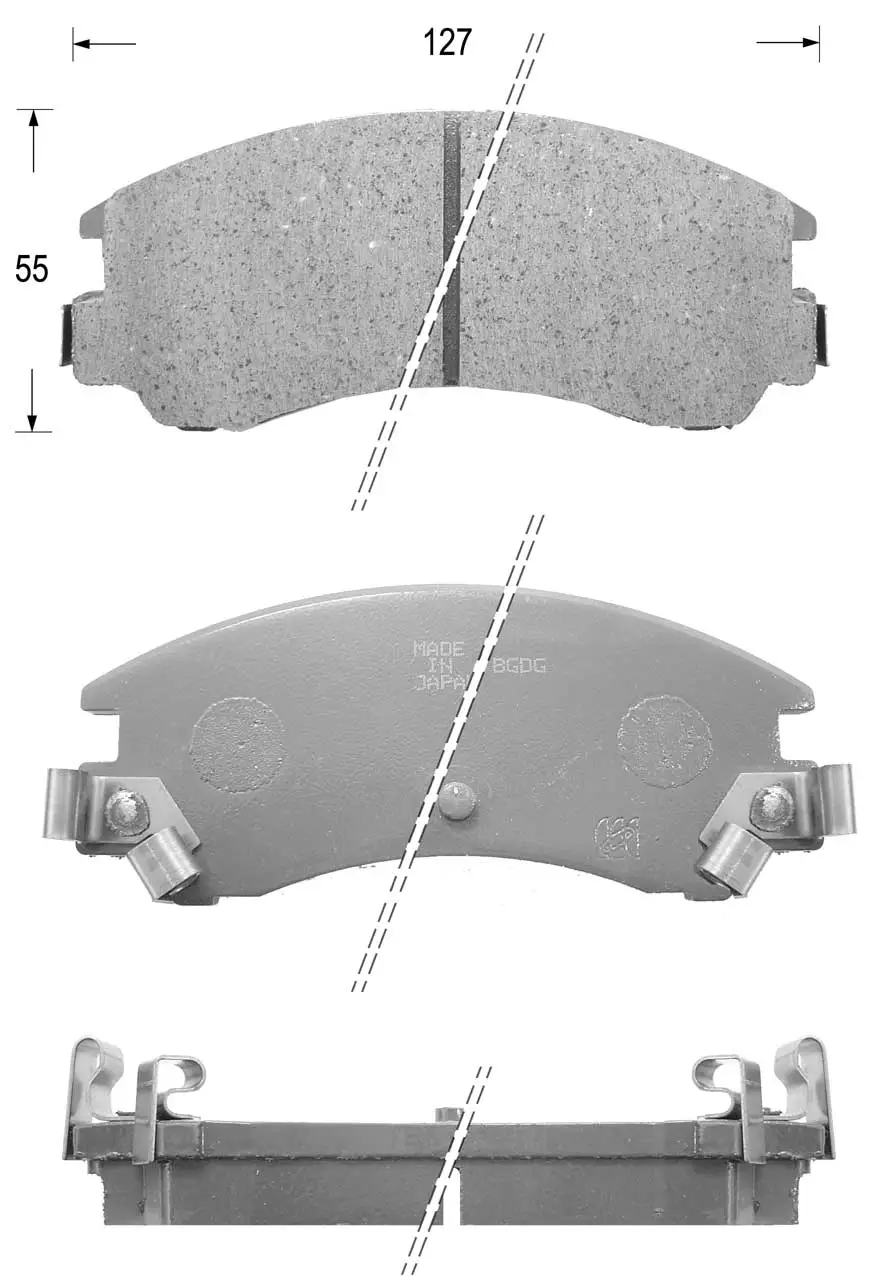 Kit de plaquettes de frein, frein à disque KAISHIN FK7011