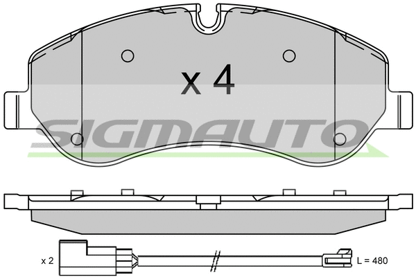 Kit de plaquettes de frein, frein à disque SIGMAUTO SPB525