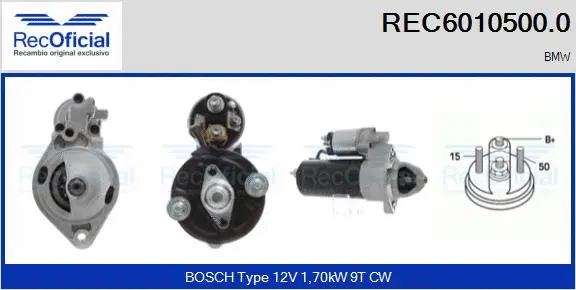 Démarreur RECOFICIAL REC6010500.0